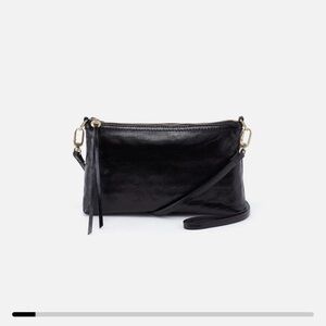 HOBO Darcy Crossbody Bag in Polished Leather Black